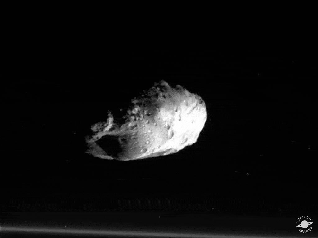 Animated GIF of Saturn moon.