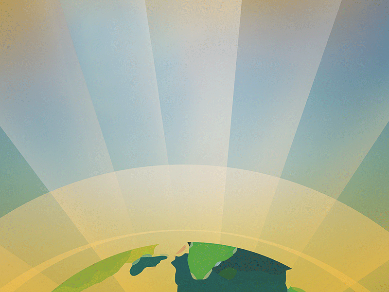 Animated GIF of Skydiver on Alien World