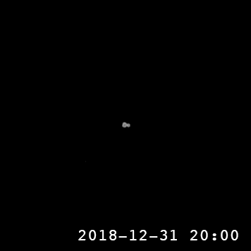 Animated GIF showing approach to MU69