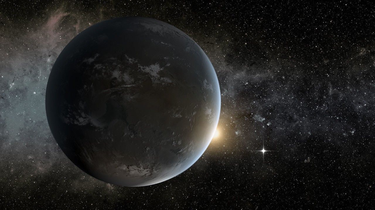 Illustration of exoplanet with star