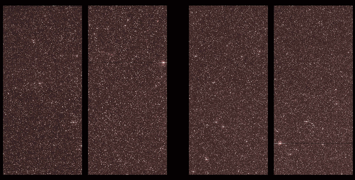 Kepler first light image: 2 CCD modules