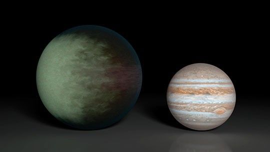 Partially Cloudy Skies on Kepler-7b (Artist's Concept)