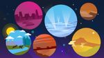 Colorful exoplanet illustration