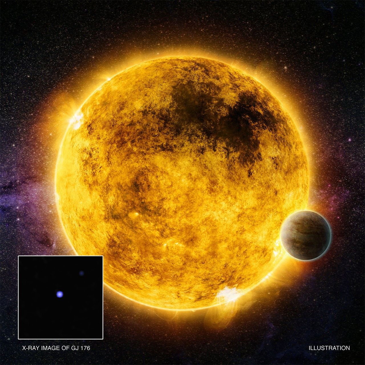 Illustration with image of star