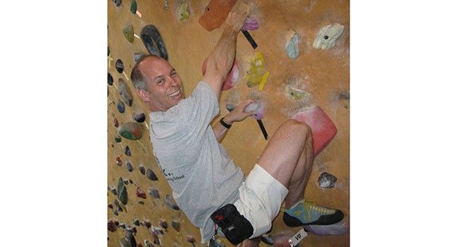 David Imel's long list of hobbies includes rock climbing.
