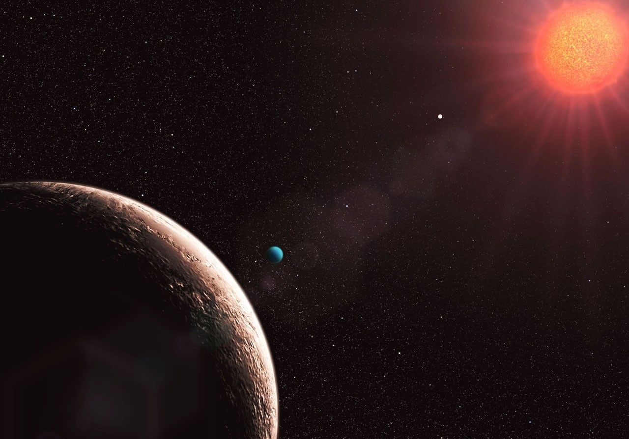 Biomarkers have never been spotted in the atmosphere of an exoplanet, but a new generation of telescopes may be sensitive enough to detect them. Image credit: ESO/L. Calçada