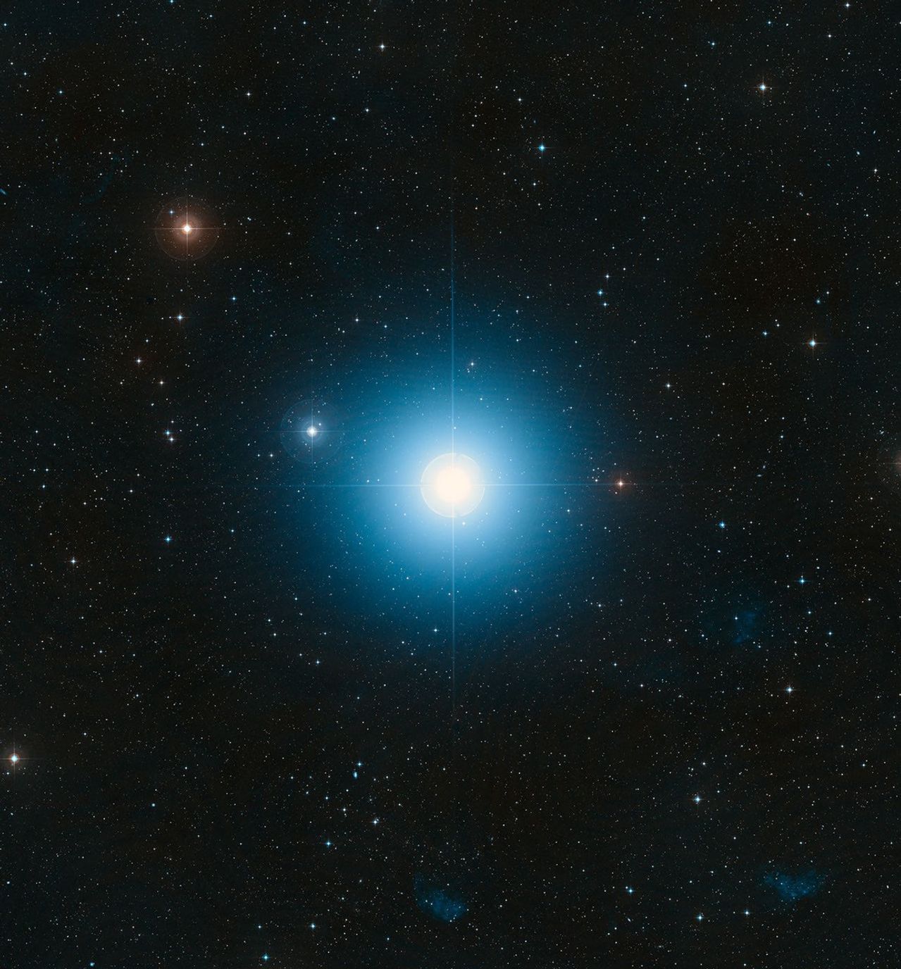 This image, created from photographs, shows the bright star Fomalhaut, host star to exoplanet Dagon. Named after a Semitic deity, 'Dagon' is one of 45 new star and planet names chosen by a public vote. Image credit: NASA/ESA/Digitized Sky Survey 2
