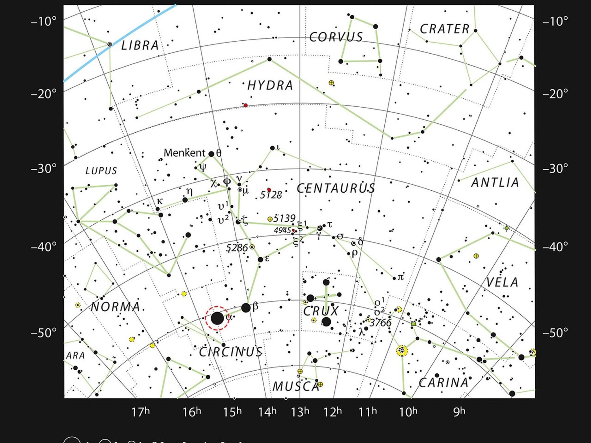 Alpha Centauri in the constellation of Centaurus (The Centaur)
