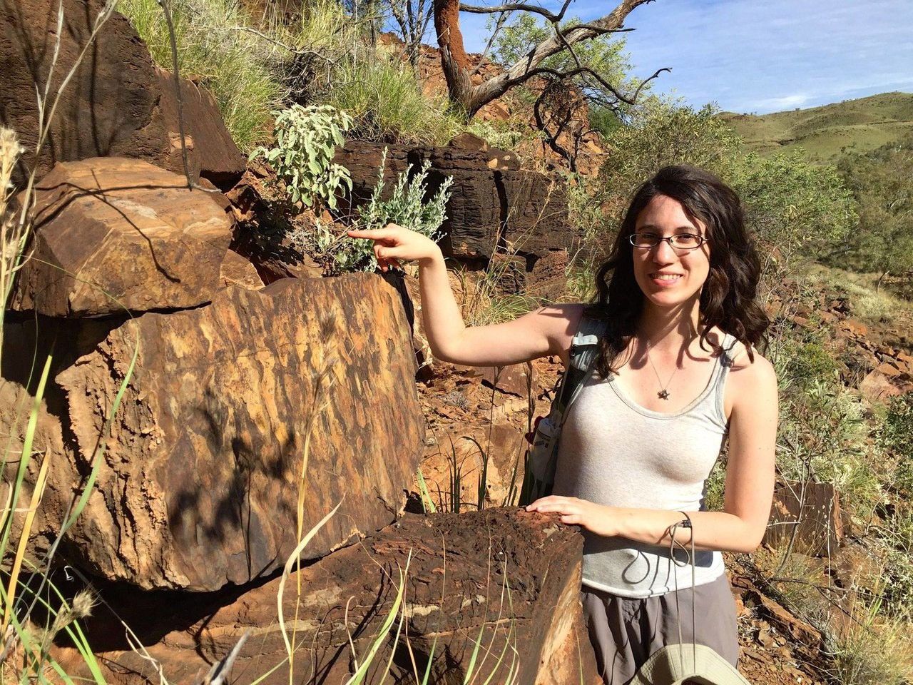 Photo of Giada Arney in the Australian outback.