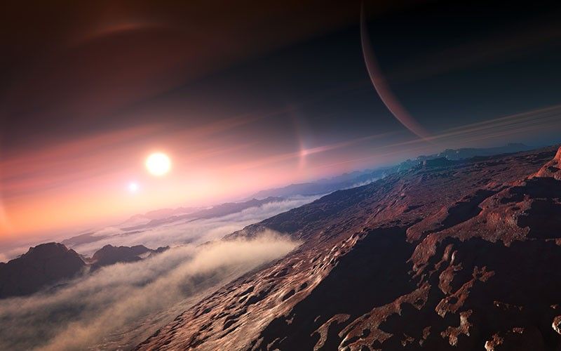 An Exoplanet Seen From Its Moon