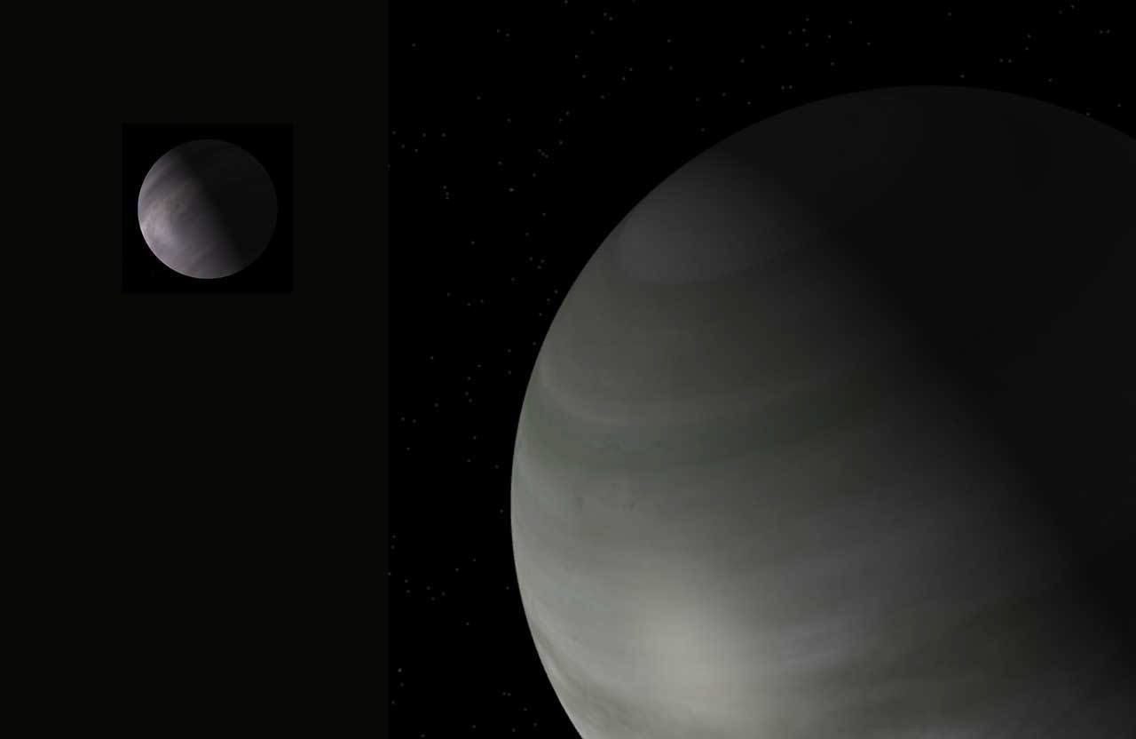 Illustration of two mini-Neptunes