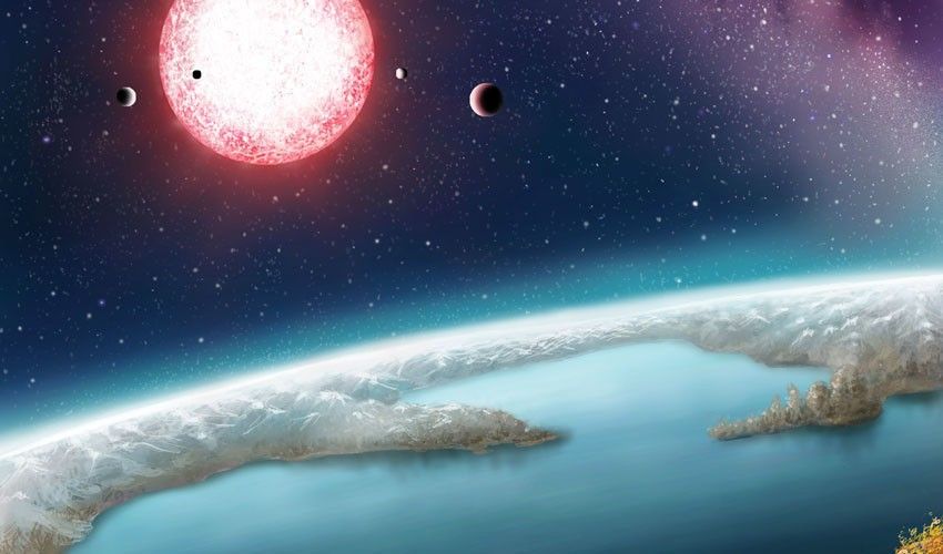 An illustration of Kepler-186f.