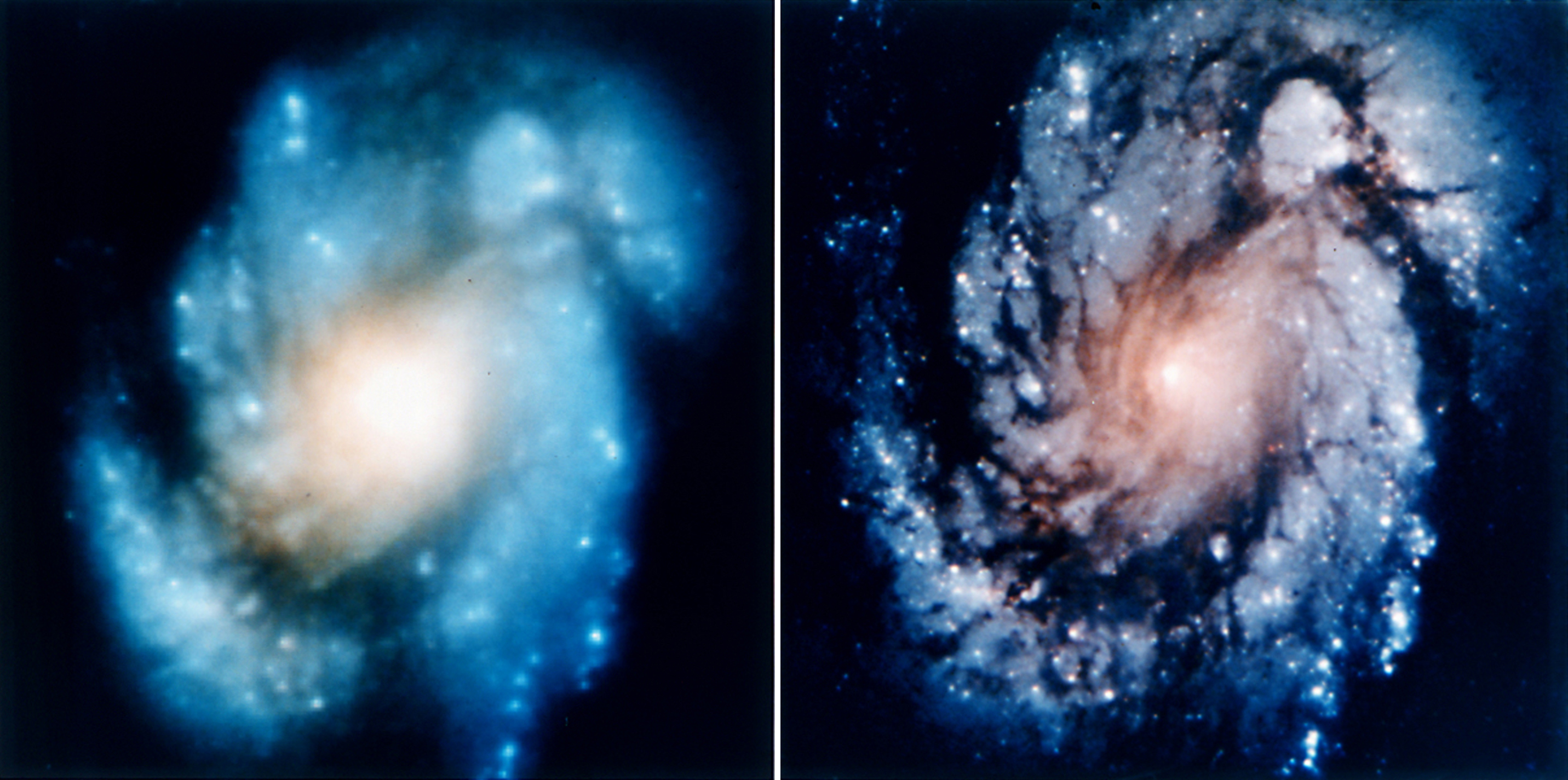 Two images side by side show a fuzzy M100 and then a version in focus.