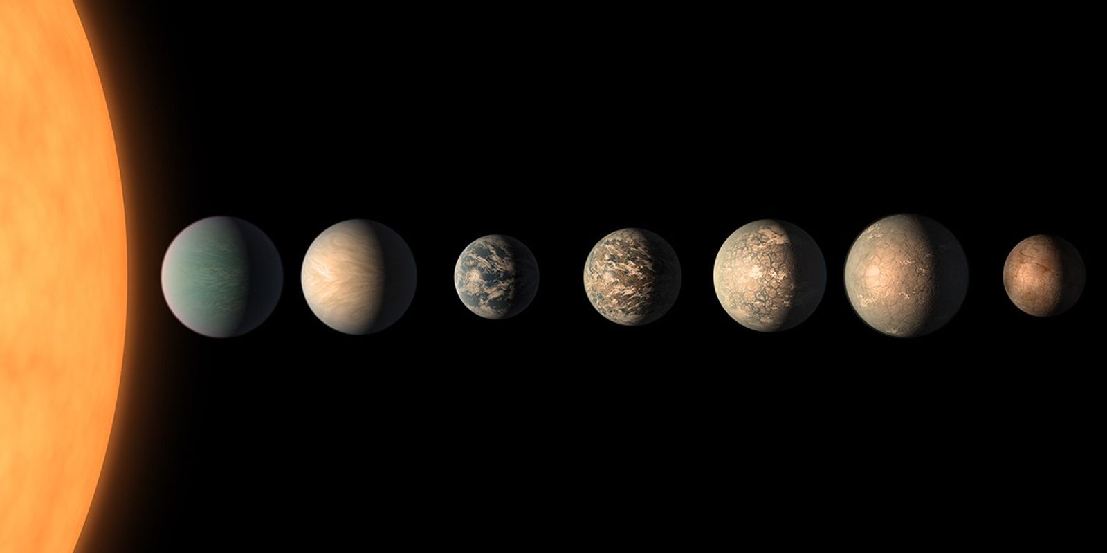 Trappist-1 planets artist's concept