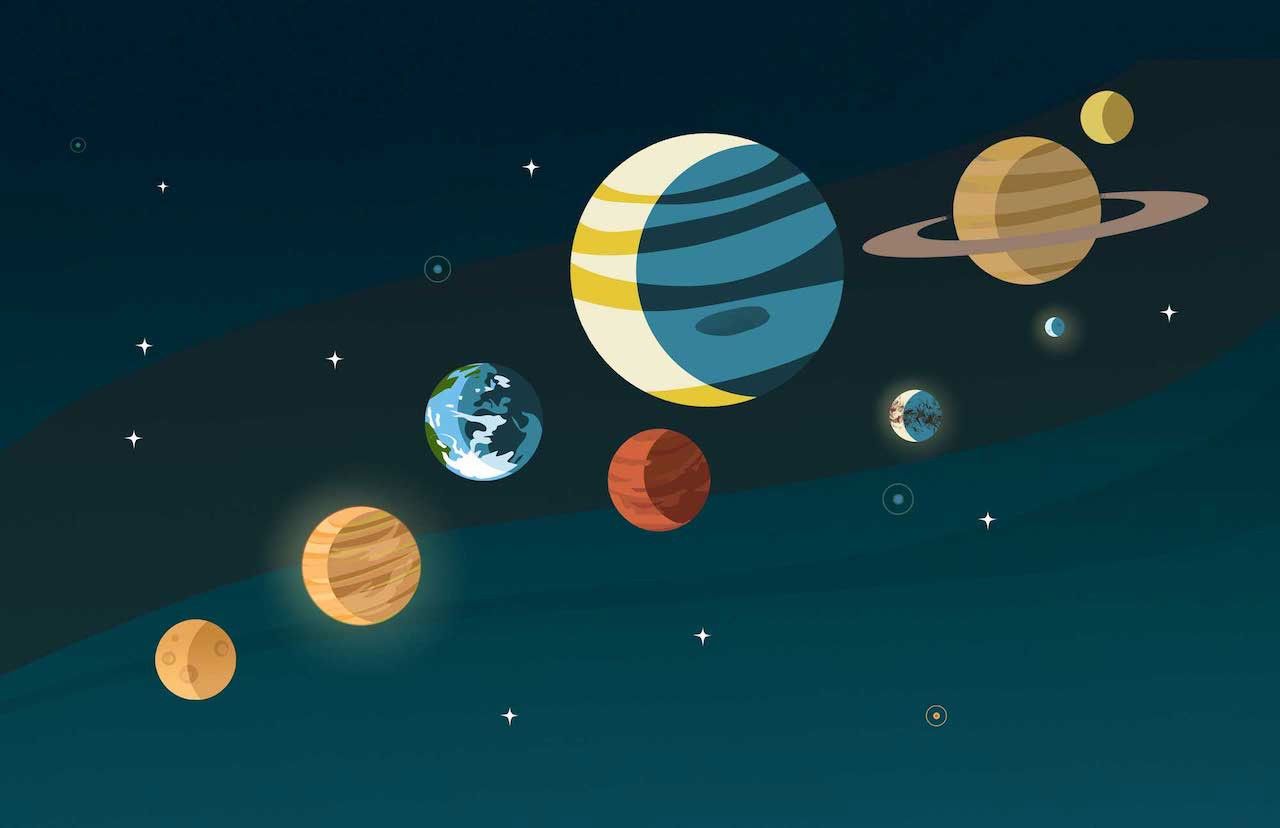 solar system illustration
