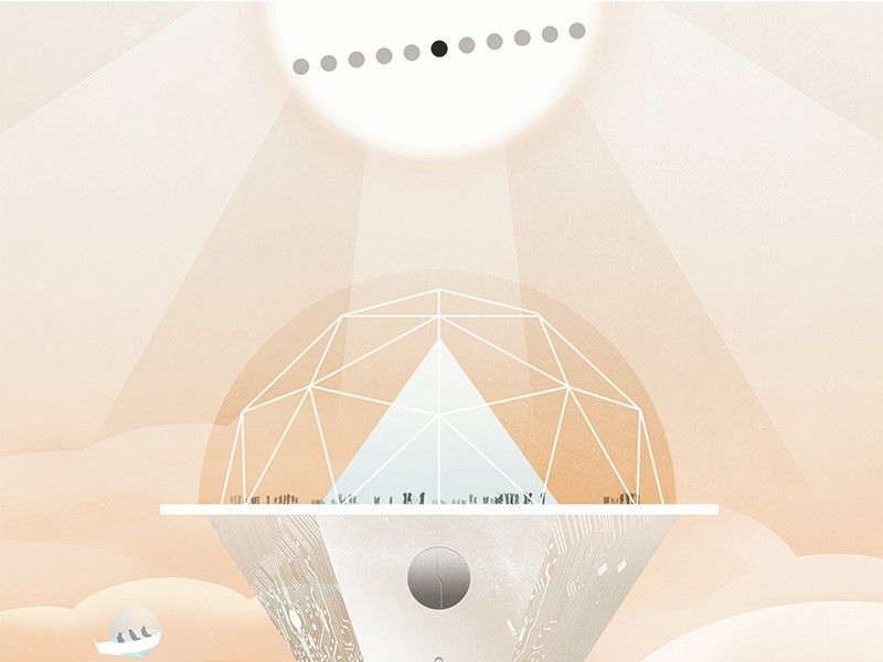 Illustration of a travel poster from Venus