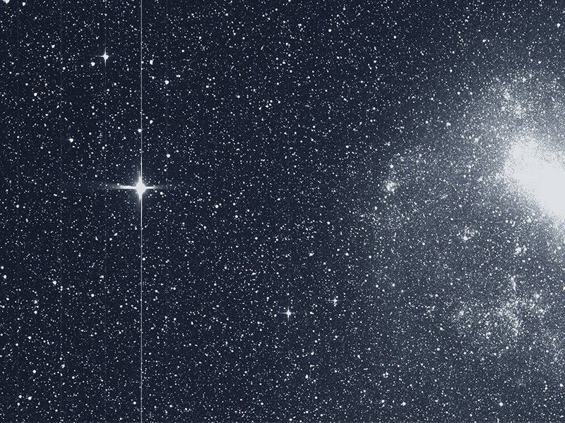 Image of stars and galaxies