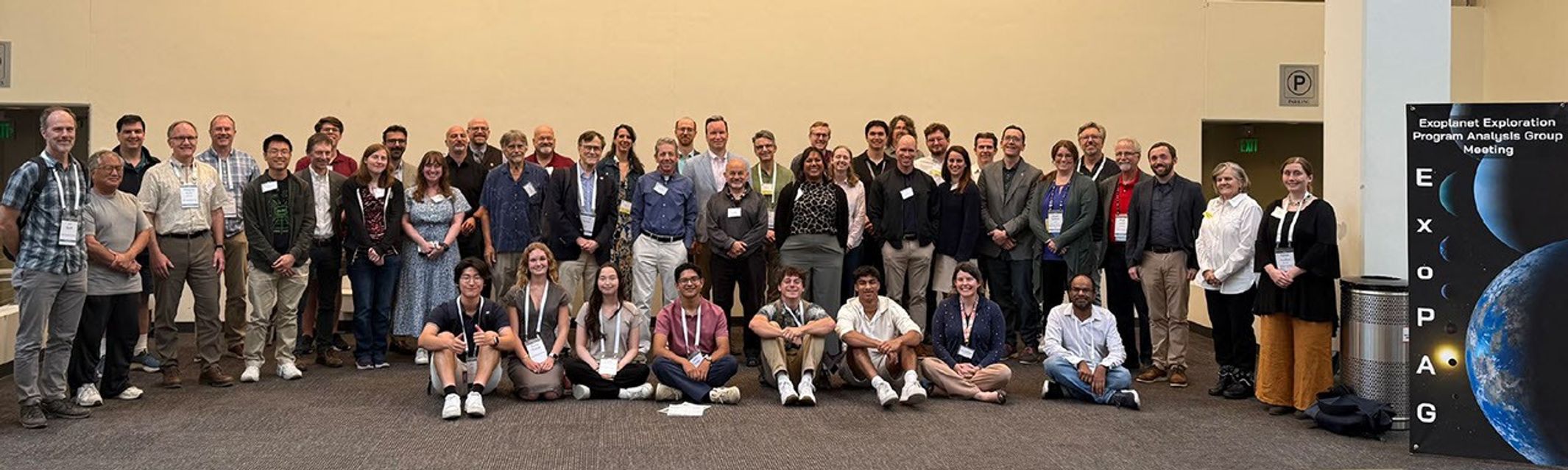 This is a group photo of the in person participants of ExoPAG 34.