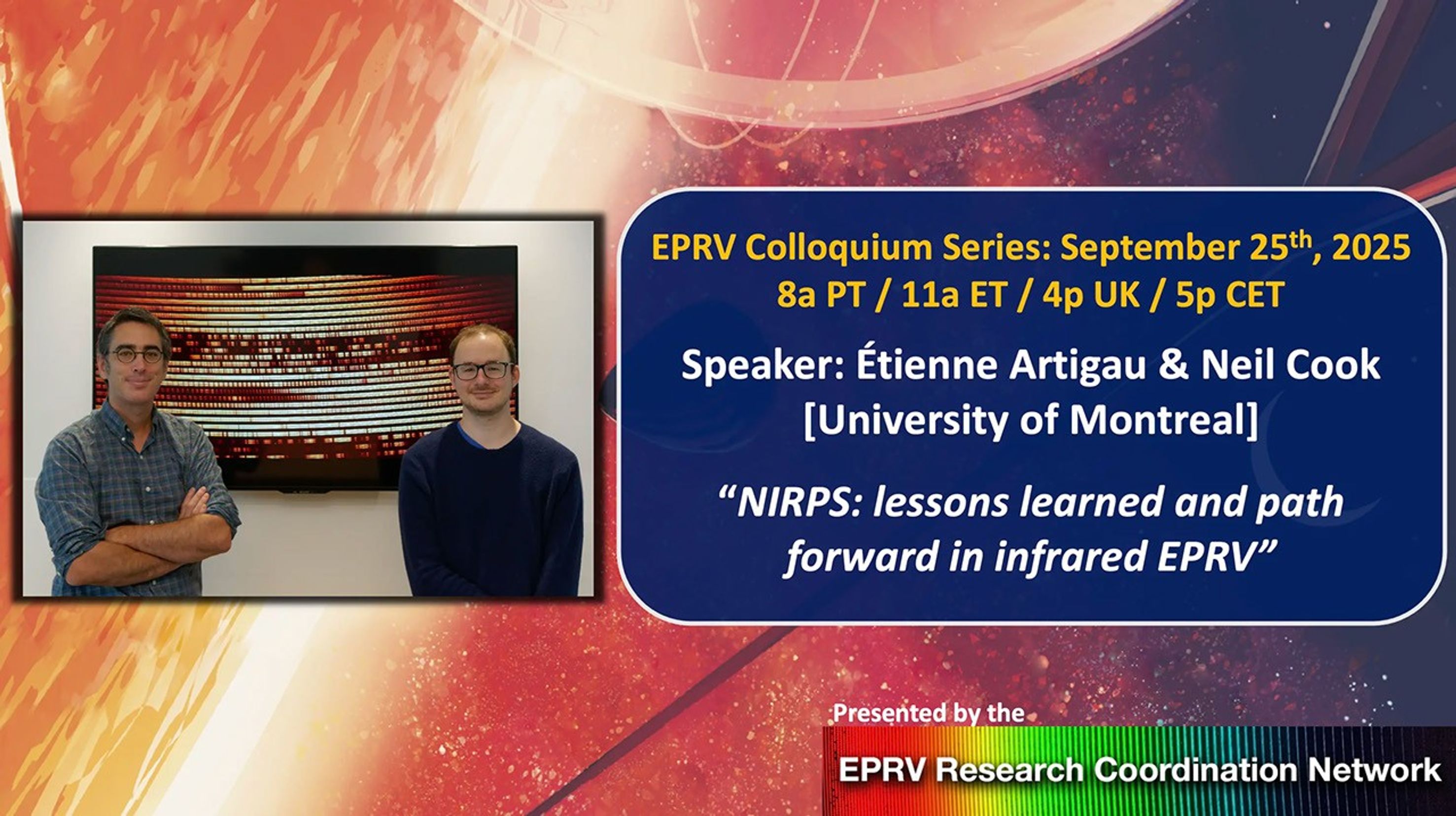 EPRV RCN Colloquium Series - 20250925 - NIRPS: lessons learned and path forward in infrared EPRV