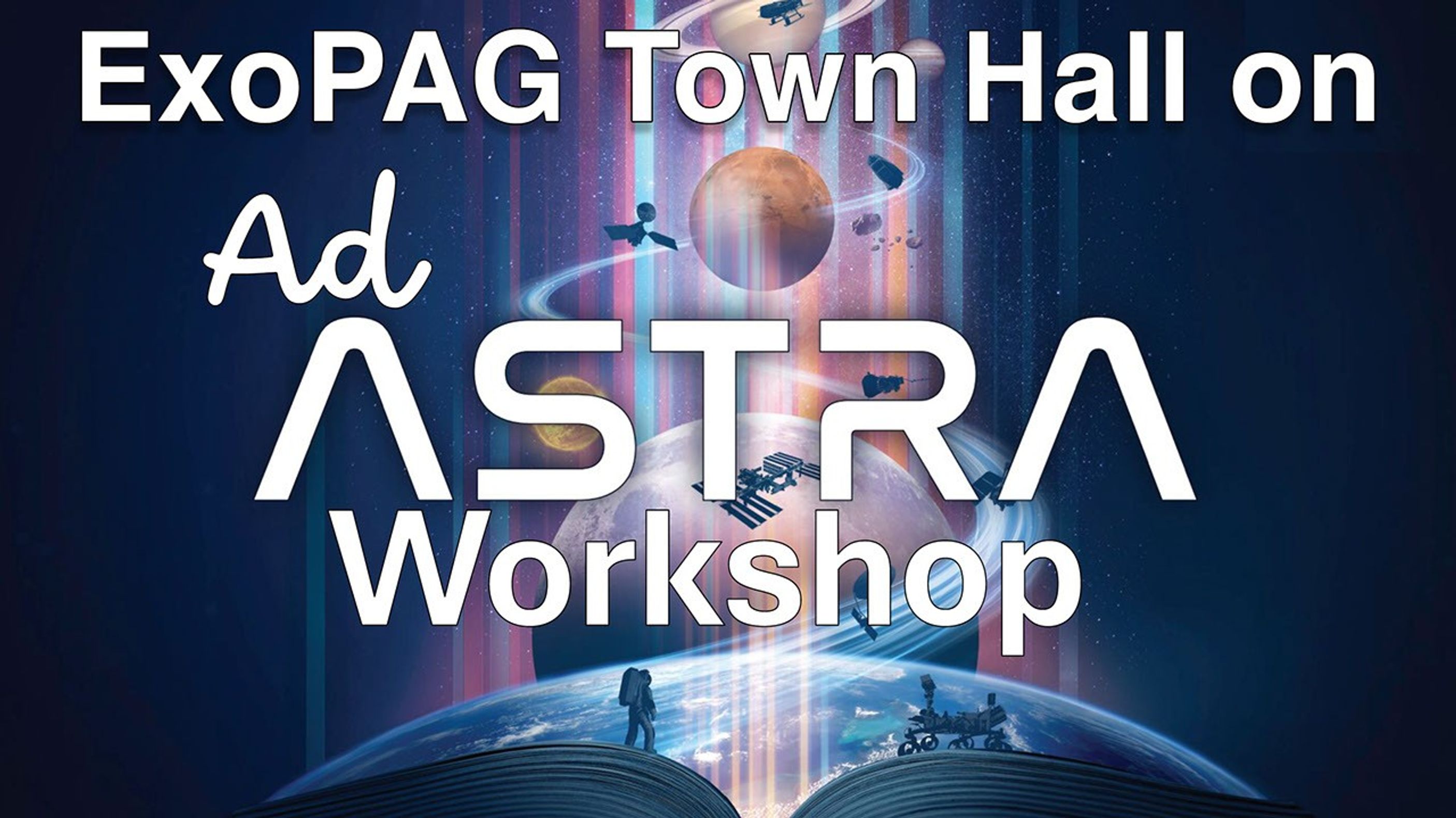 Ad image for the ExoPAG Town Hall on Ad ASTRA Workshop held on September 25, 2026.