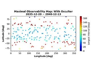 Sky coverage of longest exposure window (HabEx 4H only)