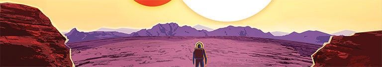From the Kepler 16b Travel Poster