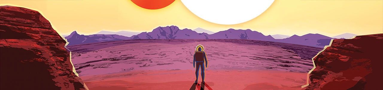 based on the Kepler 16b travel poster.