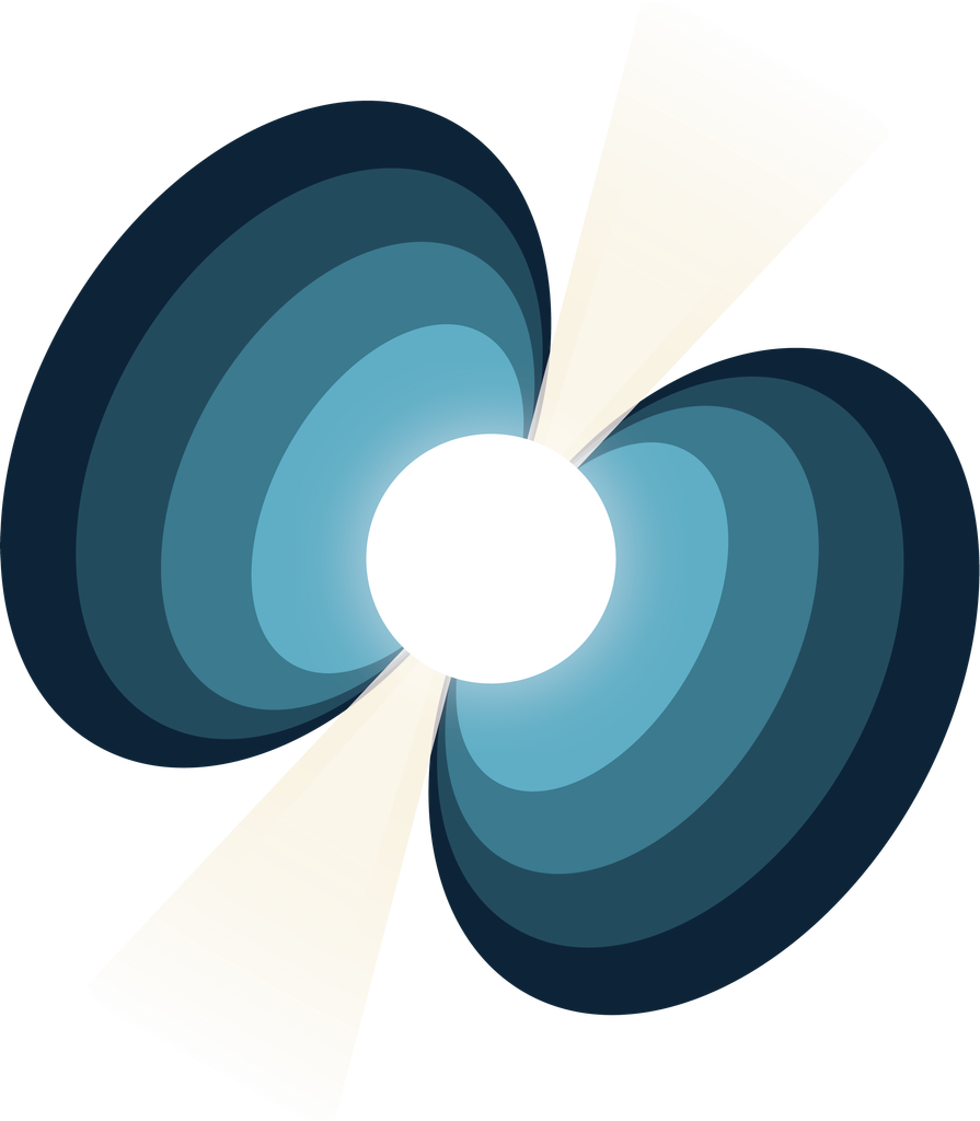 A textbook illustration of a pulsar.