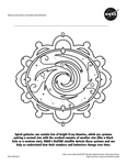 A coloring page for NASA's NuSTAR mission.