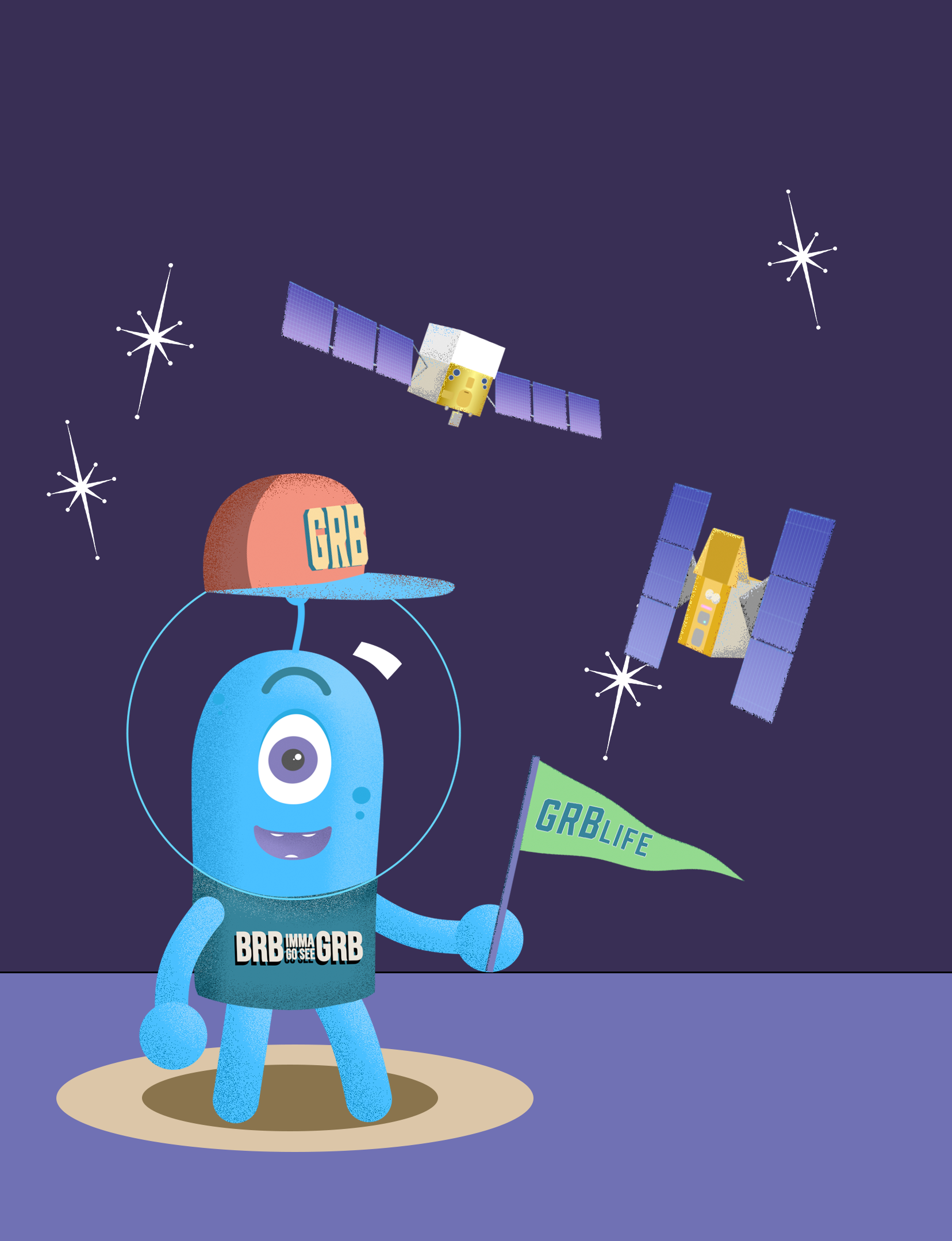 Cover image for the "Gamma-Ray Burst Visit Coloring Pages" booklet