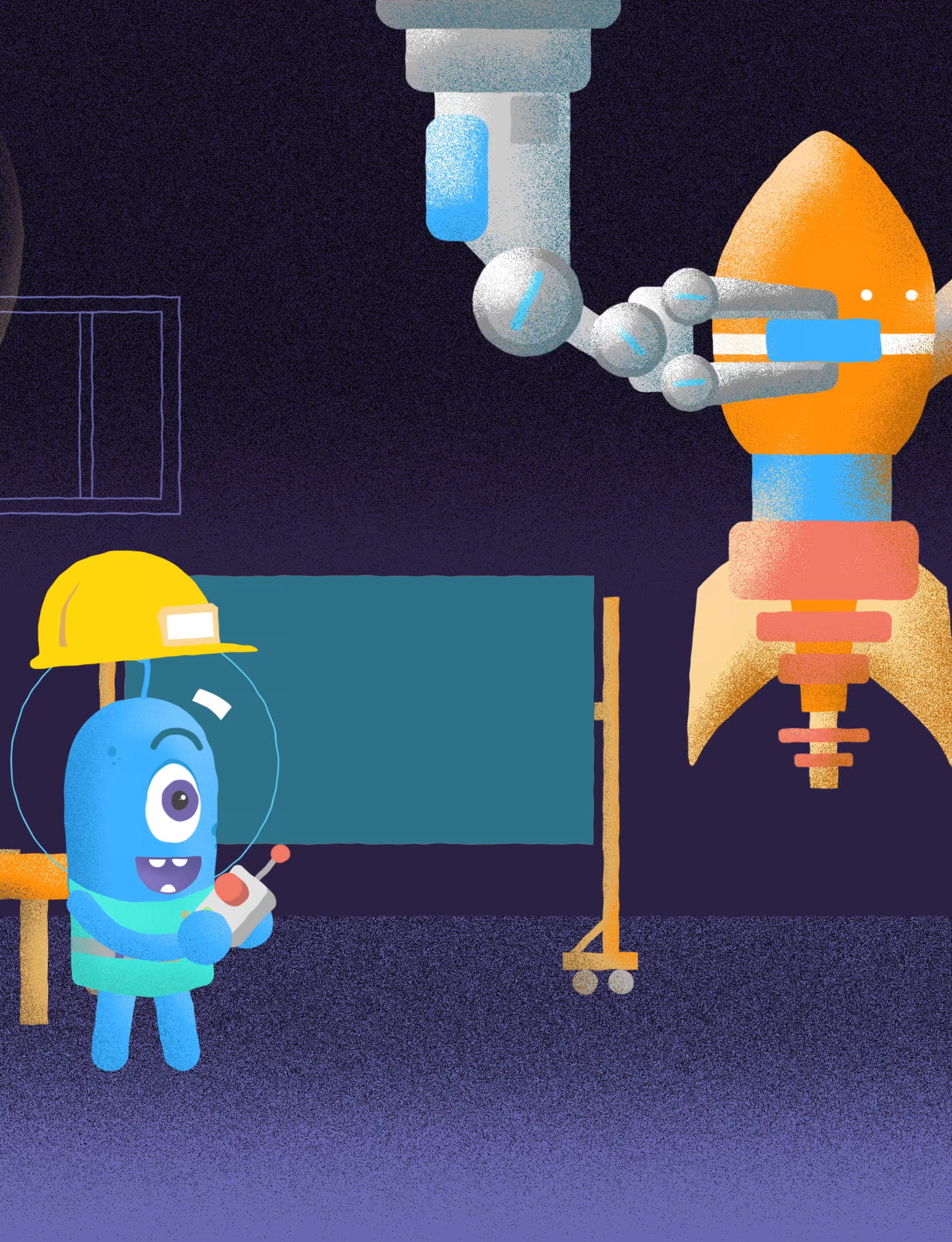Cover page for a booklet of coloring pages about black hole safety featuring a blue cartoon character.