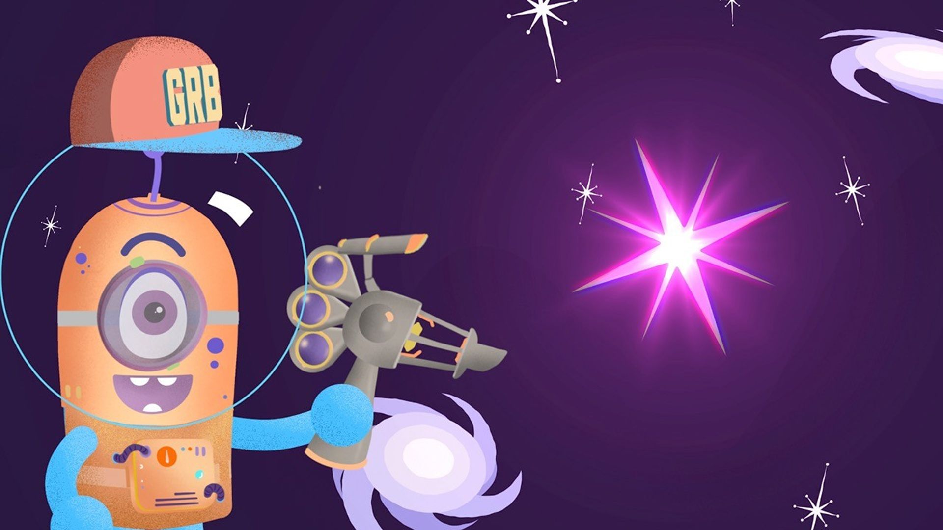 Thumbnail image for NASA’s Guide to Visiting a Gamma-Ray Burst video showing our Traveler ready for their next adventure.