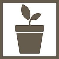 Potted plant icon representing plant biology or agricultural science.