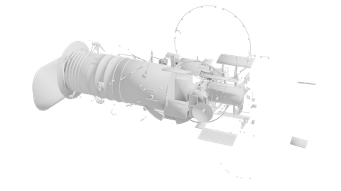 Hubble Space Telescope (B), a 3D model from NASA/Goddard Space Flight Center