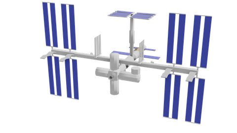 International Space Station (ISS) (A), a 3D model from NASA/Ames Research Center
