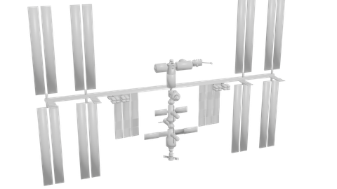 International Space Station (ISS) (B), a 3D model from NASA/Michael D. Carbajal