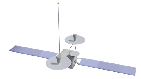 Tracking and Data Relay Satellites (TDRS) (A), a 3D model from NASA/Ames Research Center