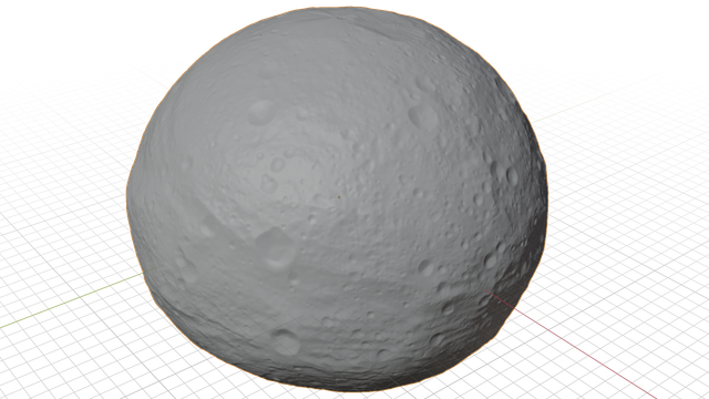 Asteroid 4 Vesta (A) 3D model by NASA