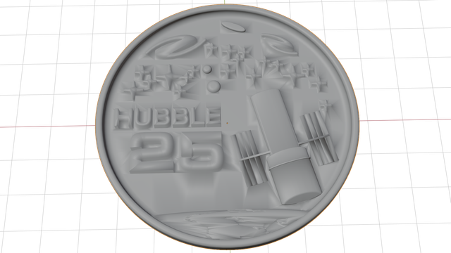 Hubble 25th Anniversary Medallion 3D model by NASA