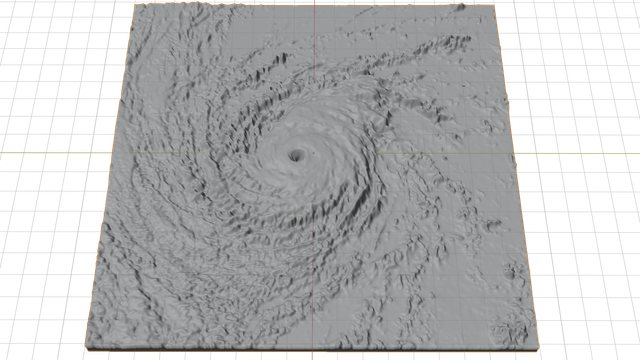 Hurricane Julio 3D model by NASA