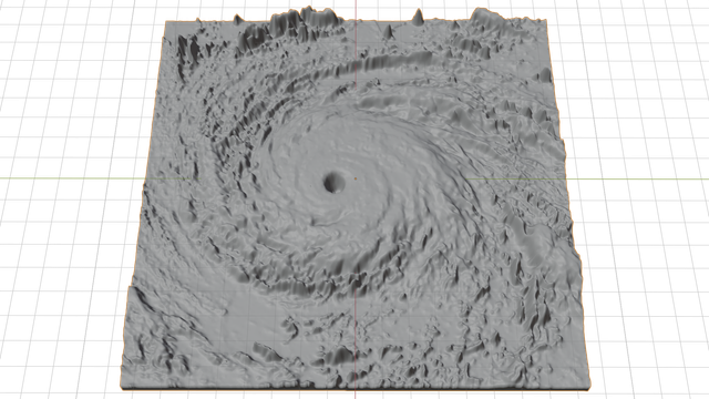Hurricane Katrina 3D model by NASA