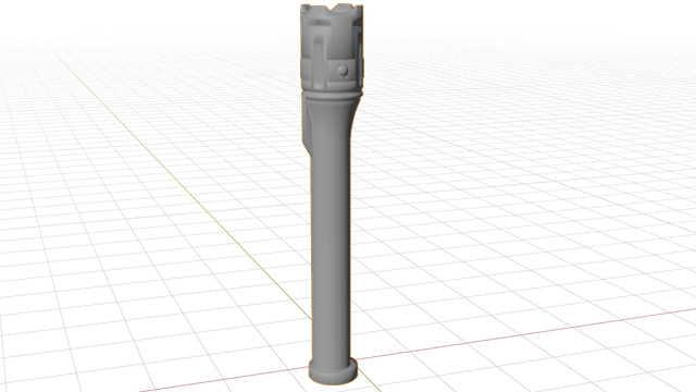 Mars 2020 sample tube 3D model