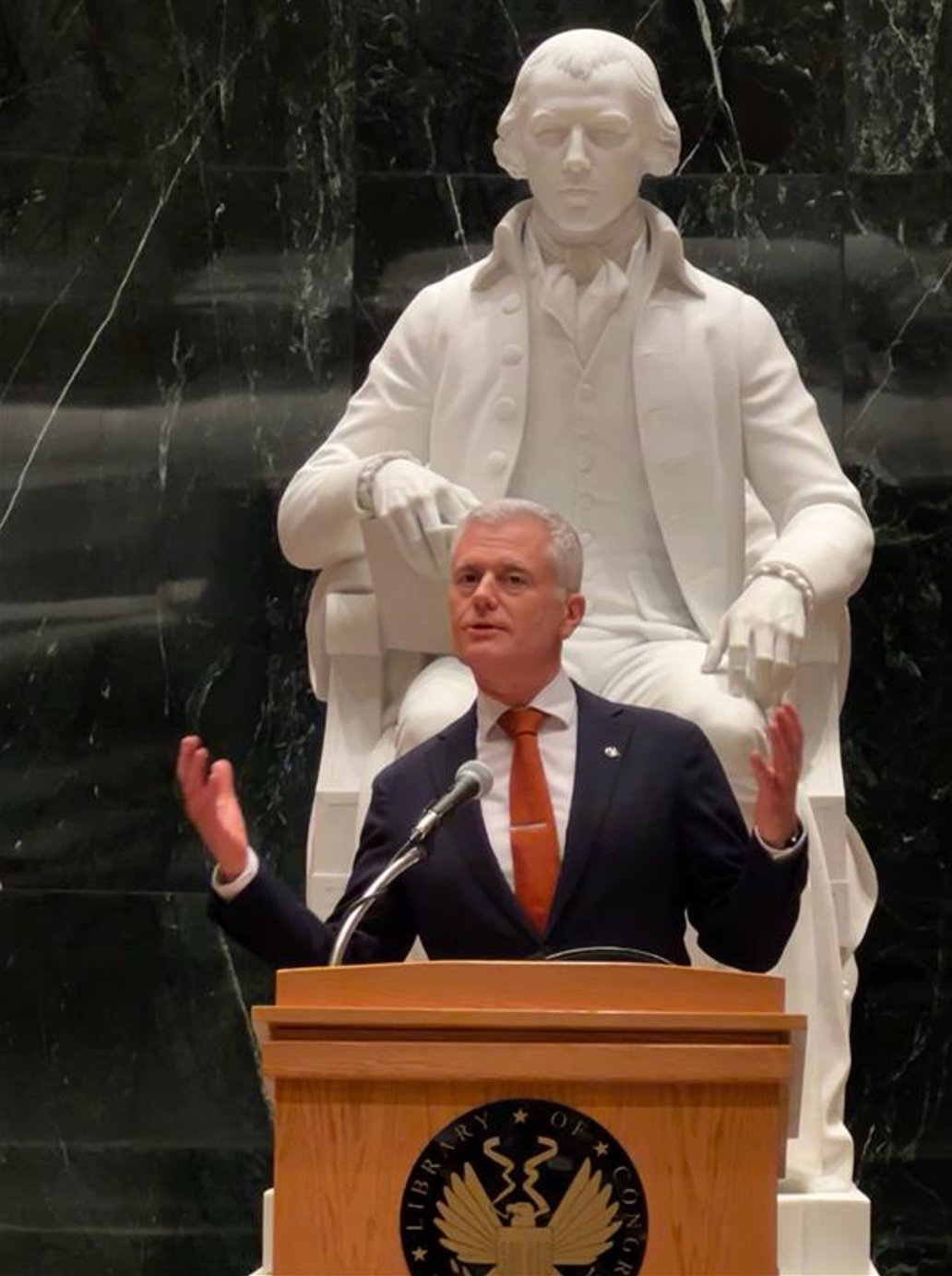 Dr. Clampin presenting on the Habitable Worlds Observatory to the Planetary Society at the Library of Congress.