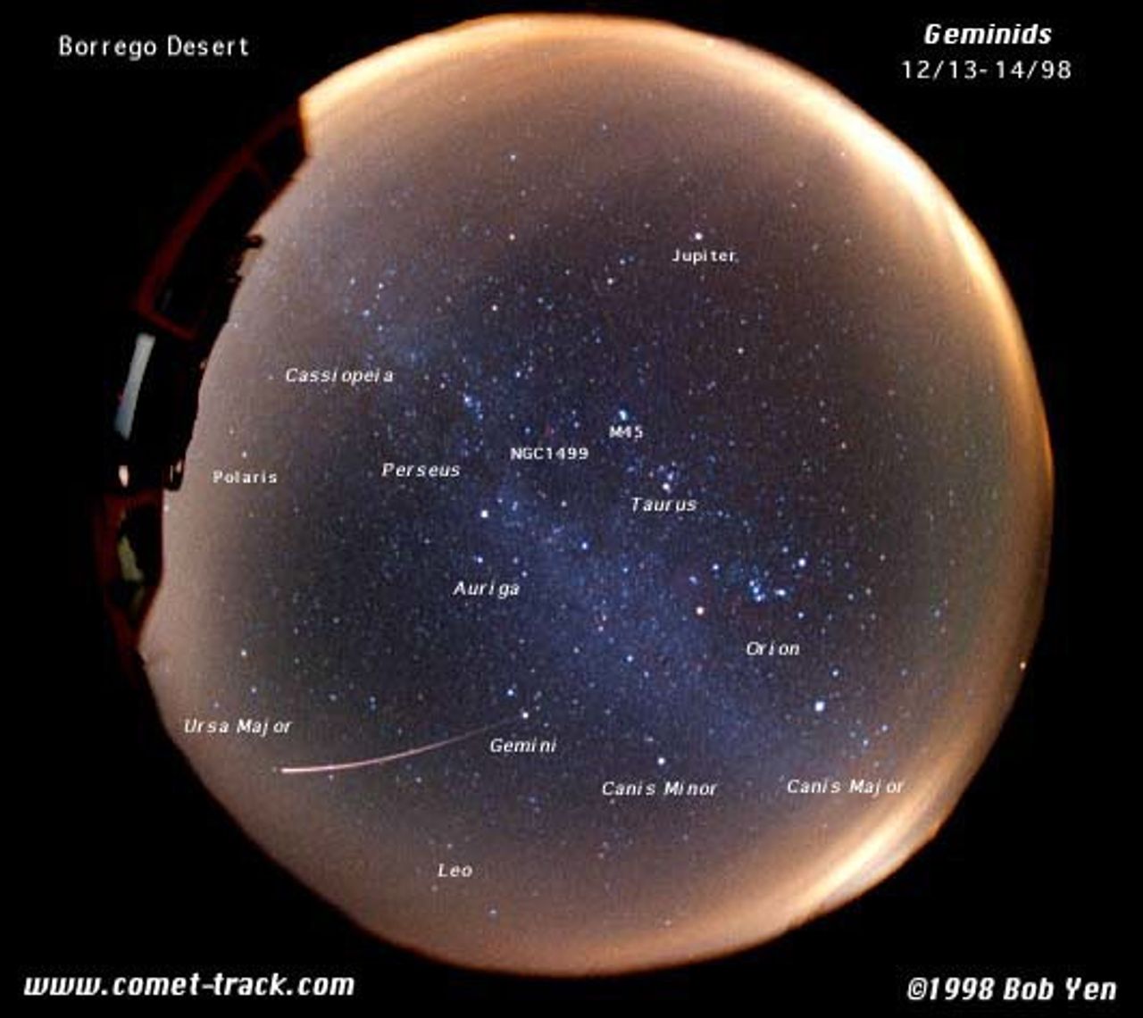 A Geminid From Gemini