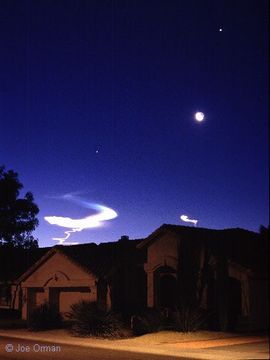 Moon, Planets, and Rocket Trails