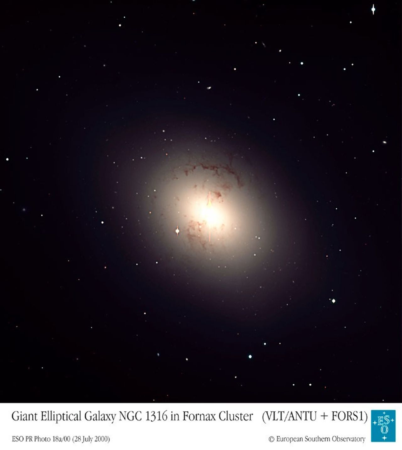 Unusual Giant Galaxy NGC 1316