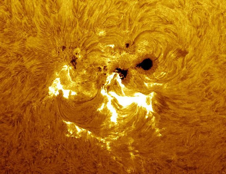A Large Active Region Crosses the Sun
