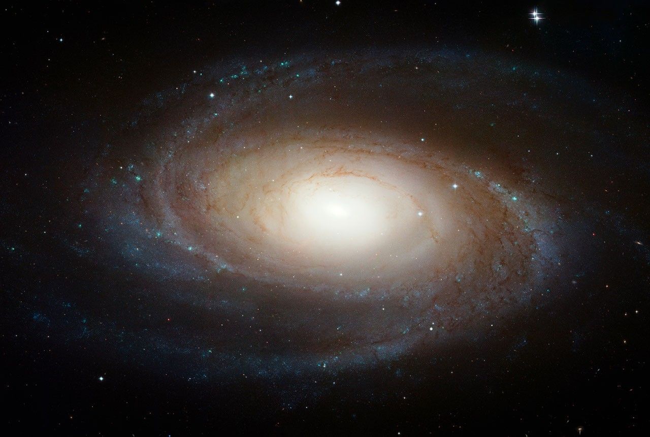 Bright Spiral Galaxy M81 from Hubble