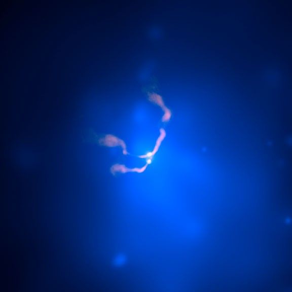 APOD: 2008 November 9 – Two Black Holes Dancing in 3C 75