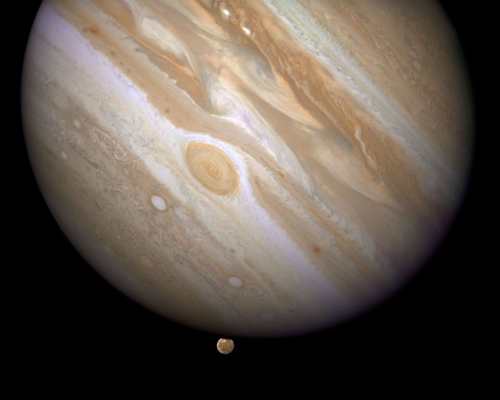 APOD: 2009 January 6 – Jupiter Eclipsing Ganymede